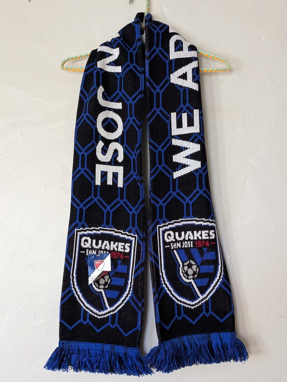 New San Jose Earthquakes MLS Soccer Scarf 70"